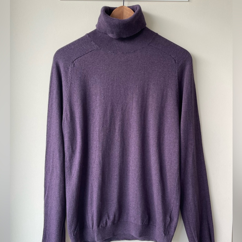 Topman Plum Turtleneck Sweater